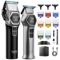 AngFan 712 Hair Clippers & 512 Trimmer Set, Professional 8000RPM Brushless Motor, 440C Steel Blades for Men and Barbershop