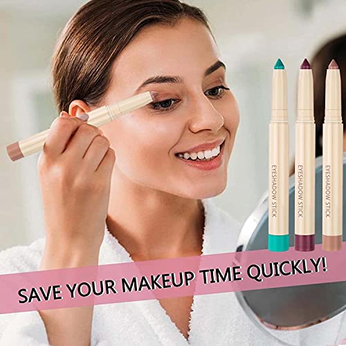 Pink Matte Eyeshadow Pencil, Waterproof Long Lasting Eye Shadow, High Pigment Hypoallergenic Highlighter Stick - Create Multi-Dimensional Eyes Look (05# Pink Matte)