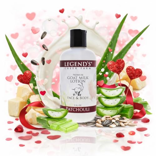 Legend's Creek Goat Milk Lotion Patchouli 9 Fl Oz – Soothing Body Moisturizer