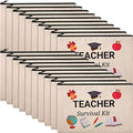 Weewooday 20 Pieces Teacher Appreciation Gifts Cosmetic Bags Teacher Canvas Makeup Bags Toiletry Case Pencil Bag with Zipper Stationery Case Bag for Teachers Appreciation Graduation Gifts