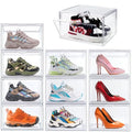 Medium Size Acrylic Shoe Storage Box for Sneakers & Loafers - Clear, 12 Pack (Size 12.5)