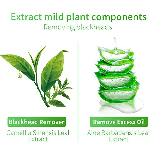 LANBENA Blackhead Remover Mask, Blackhead Remover Mask Peel Off Blackhead Mask 2 in 1 Green Tea Oil Blackhead Removal 100 Pcs Blackhead Remover Mask for Pores, Nose, Chins & Face