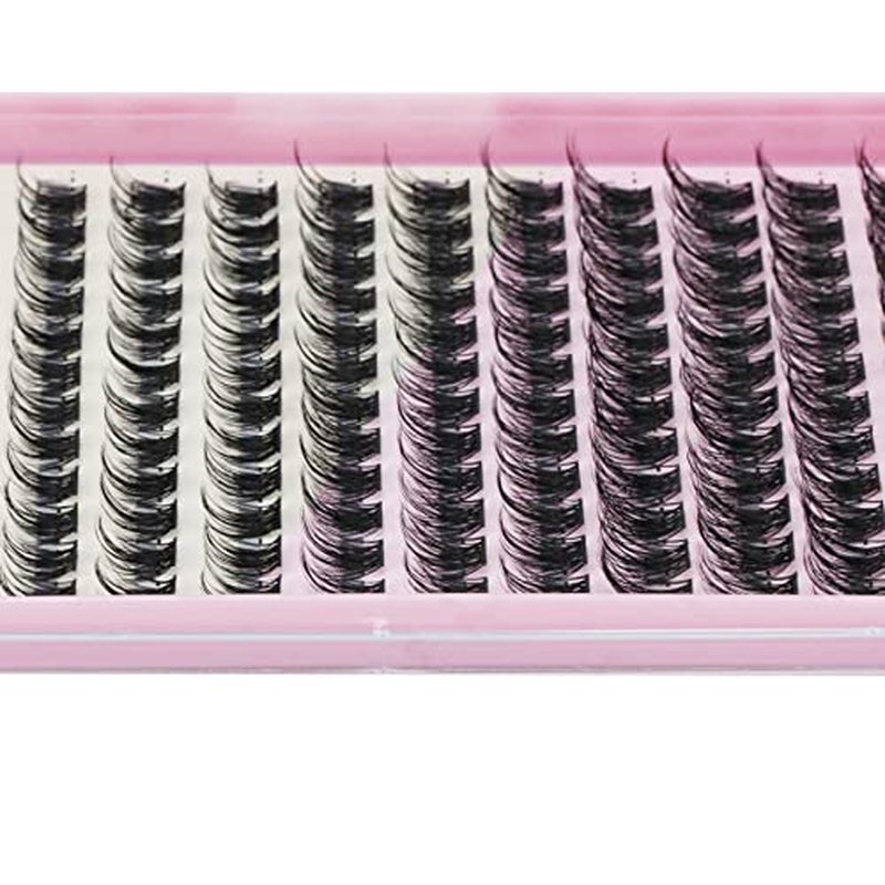 DIY 120Pcs Cluster Lashes C Curl Natural Look Mixed Size False Eyelashes Volume Eyelash Extension Dramatic Eyelash Makeup Tools (12/14/16mm)