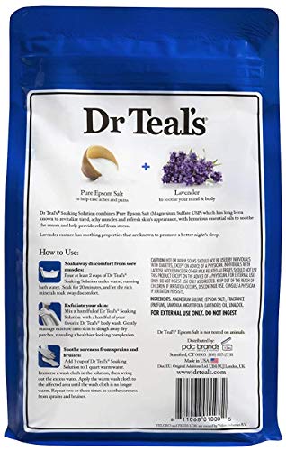 Dr Teal's Lavender Epsom Salt Gift Set - Soothing Soak & Pre/Post Workout (2 x 3 lb)