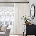Natural Linen Pinch Pleated Curtains Set - 40W x 112L Inches, Pack of 2