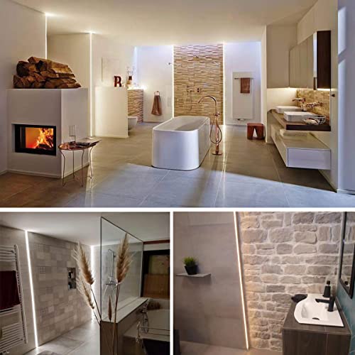 Besseto Plaster LED Channel Kit 6 Pack 6.6ft Trimless Recessed Wall & Ceiling Lighting
