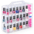 Nail Polish Organizer Case for 48 Bottles - Clear Travel & Storage Box