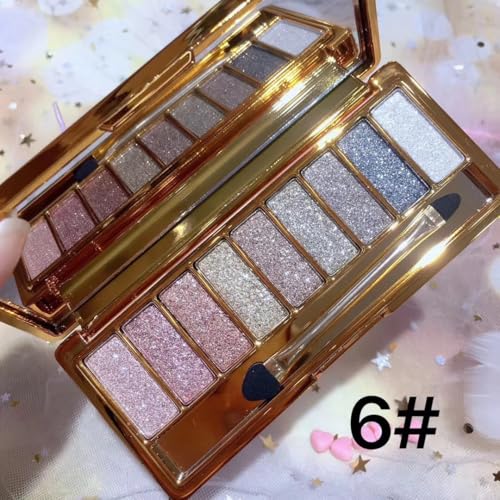 Green Eyeshadow Palette 9 Colos, Highly Pigmented Matte Shimmer Glitter Lime Forest Green Eye Shadow Palette for Hazel Eyes, Long Lasting Dark Emerald Wicked Makeup for Daily,Festival, Blendable,Vegan