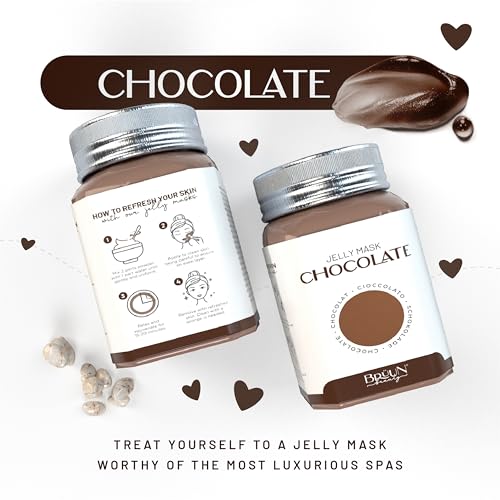 Chocolate Jelly Face Mask Powder - Full Face, Body & Travel Size Rubber Mask Jar