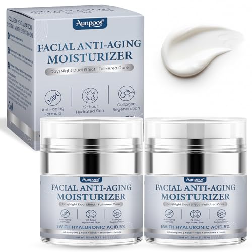Aunpoos Retinol Collagen Face Cream for Anti-Aging, Tightening & Hydration 2 Pack 1.7 fl oz