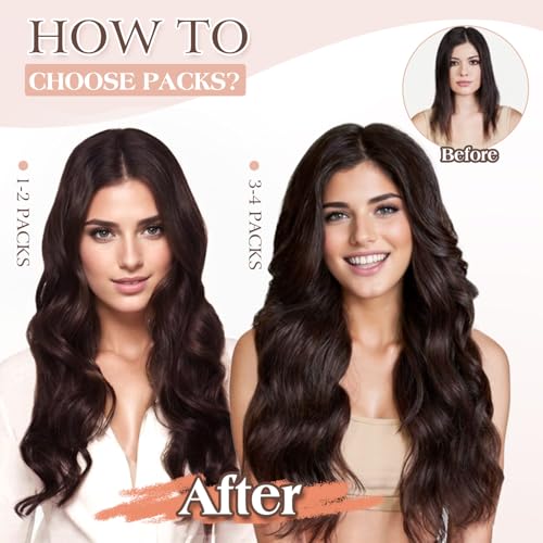 Invisible Tape-In Hair Extensions 18 Inch Straight Human Hair Black