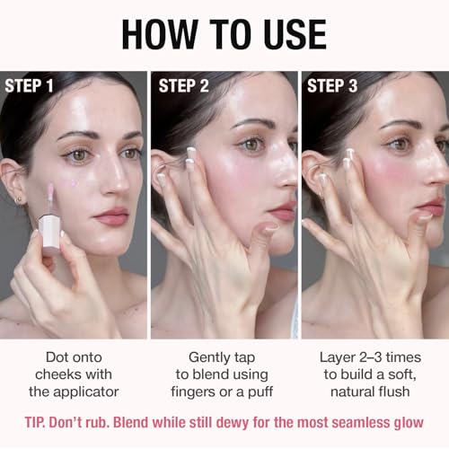 DEARDAHLIA Petal Drop Liquid Blush - Barely - Water-Serum, Natural Glow
