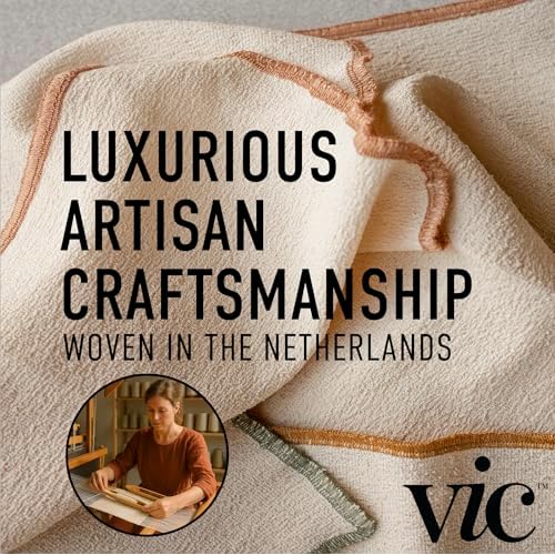 VIC Deep Exfoliating Face & Body Washcloth | Premium Organic Cotton | Intensive Skin-Renewing Texture | Artisan Made in The Netherlands | 14¡± x 17¡±, 2-Pack