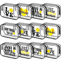 Reginary 12 Pcs 7 x 4.7 x 2.4'' Softball Makeup Bag Softball Gifts for Team Clear PVC Softball Cosmetic Case Softball Goodie Bag Stuffers Accessories for Woman Toiletry Zipper Pouch Team Party Favors