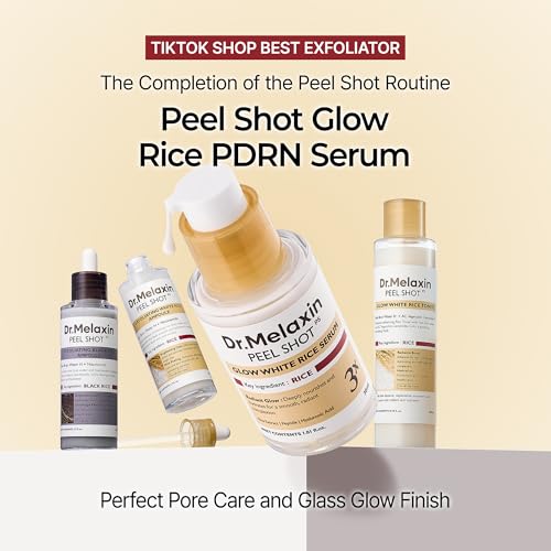 Peel Shot Glow Rice PDRN Serum - 30ml Facial Skin Care for Pore Refinement
