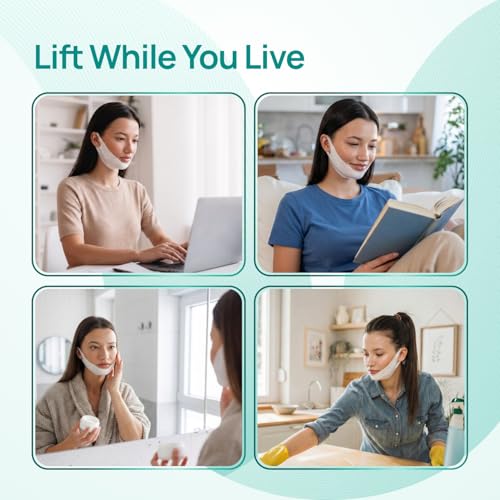 Plantifique V-Line Chin Lifting Mask 10 Pack - Double Chin Reducer for Contoured Jawline