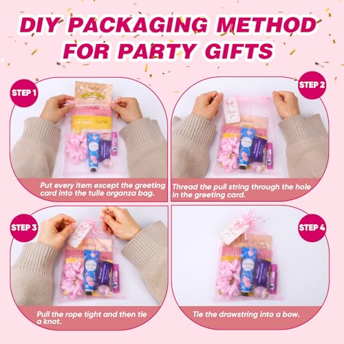100 Pcs Spa Party Favors Bulk Set for Women & Girls with Face Masks & Self Care Items - Pack of 1