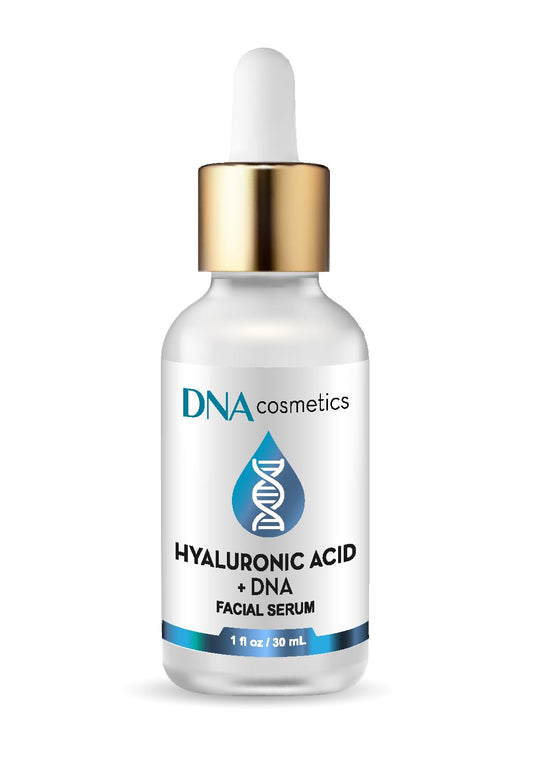 DNA Cosmetics PDRN Hyaluronic Acid Serum with DNA Repair Enzymes – Anti-Aging, Hydrating & Brightening, Wrinkles, Dark Spots & Youthful Skin HA Acido Hialuronico – 1 fl oz