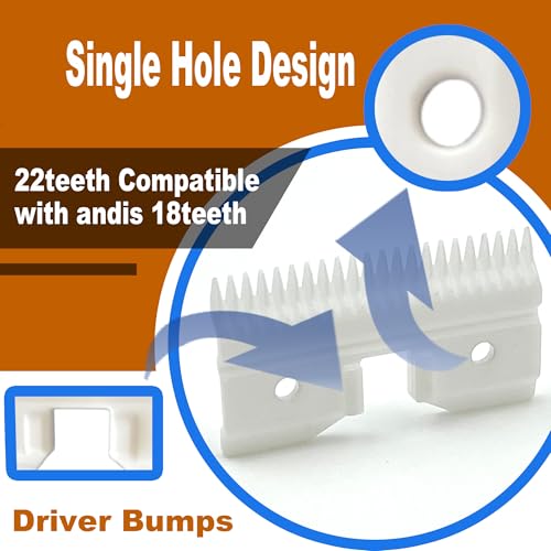 Ceramic Replacement Blade Set for Hair Clippers & Grooming Tools - Coarse 5-Pack