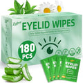 180PCS Tea Tree Oil Eyelid Wipes – Individually Wrapped Eye Lid Cleaning Wipes, Sensitive Skin Friendly