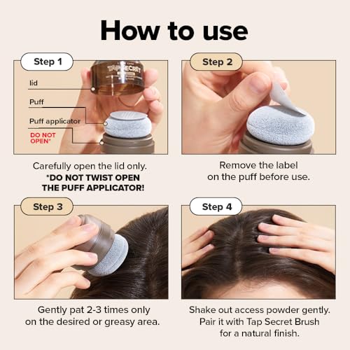 Dry Shampoo Powder for Dark Brown Hair - Mattifying Hair Refresh Duo Set