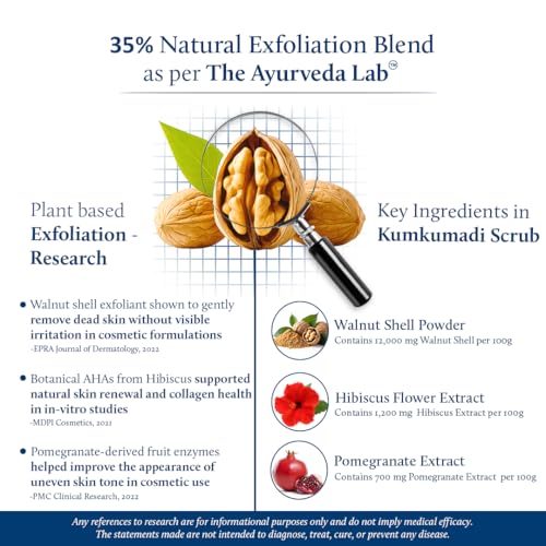 Kumkumadi Face Scrub - Blue Nectar Saffron Tan Remover for Glowing Skin