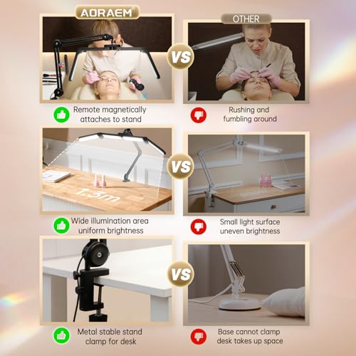 Half Moon Nail Desk Lamp with Adjustable Clamp and Foldable Design - LED Studio Lighting for Nail Techs