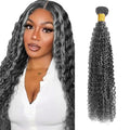 Grey Curly Human Hair Bundle 12 Inch Highlight Silver Blonde Brazilian Virgin Hair