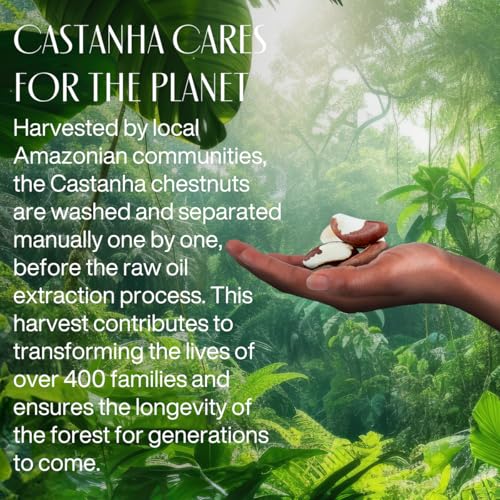 Natura -Brazil Nut (Castanha) Renourishing Liquid Hand Soap - Anti-Dryness - Coconut Derived Cleanser - Vegan Skin Care - Brazilian Beauty Secrets - Self Care & Body Care - 8.4 fl oz (250ml)