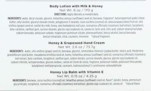 Burt's Bees Honey Gift Set for Skin, Lips & Hands - Natural Holiday Care