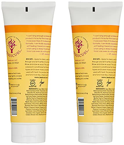 Jessicurl Deep Conditioning Treatment No Fragrance 8 Fl Oz Pack of 2 for Dry Damaged Hair