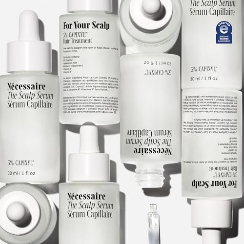 Nécessaire The Scalp Serum. 5% Capixyl™ + 1% Hyaluronic Acid For Fuller, Thicker, Healthier Hair. Fragrance-Free. Approved by the National Eczema Association. 1 fl oz