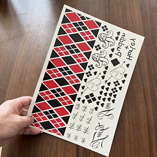 6 Sheets PADOUN Halloween Temporary Tattoo Stickers, Fake Tattoo Stickers for Men Women Full Body Bundle for Costume Cosplay Party Accessory, Large Size 8.2 x 11.6 inches