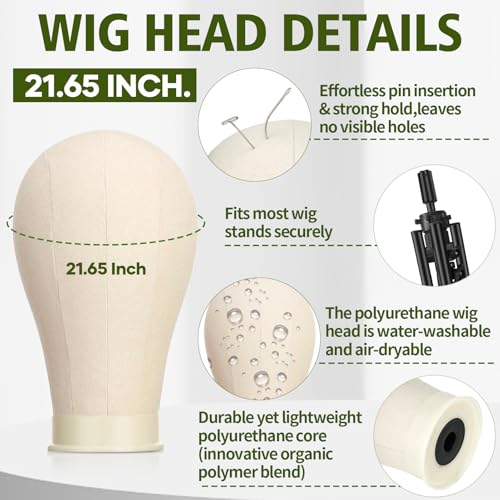 Adjustable Wig Stand Tripod for Mannequin Wigs Salon Hair Styling