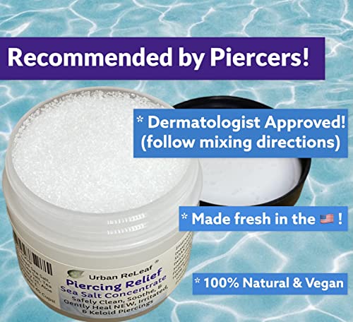 Piercing Aftercare Set with Sea Salt & Bump Shrinking Drops - Soothing Relief