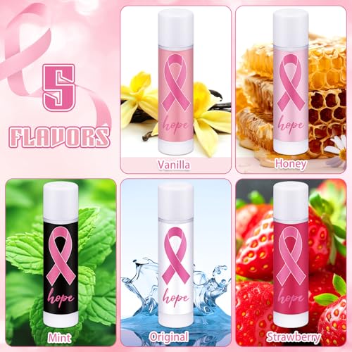 Siifert 150 Pack Breast Cancer Awareness Lip Balms with Pink Ribbon Party Favor