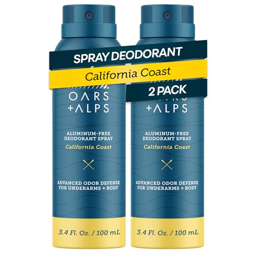 Oars + Alps Aluminum-Free Whole Body Deodorant Spray 2pk - California Coast