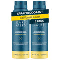 Oars + Alps Aluminum-Free Whole Body Deodorant Spray 2pk - California Coast
