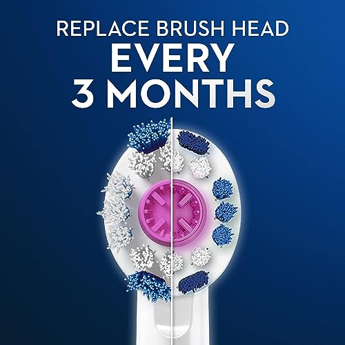 White Pack of 6 Replacement Brush Heads for Oral-B Electric Toothbrush - 3D White