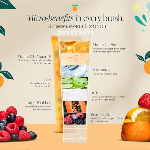 Kids AM Toothpaste Berry Bubble - Nano Hydroxyapatite Daily Kids Oral Care
