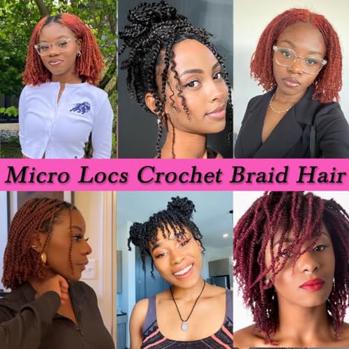 Pre-Twisted Micro Twist Crochet Hair 12 Inch 9 Pack - Natural Synthetic Extensions