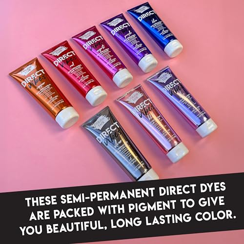 Semi-Permanent Hair Color Purple - Ammonia-Free, Vegan, 8 Fl Oz Pack of 2