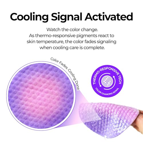 Cooling Signal Depuff Toner Pads - Color Changing Face Masks for Puffiness & Redness Relief, Hyaluronic Acid & Caffeine, 60 Count