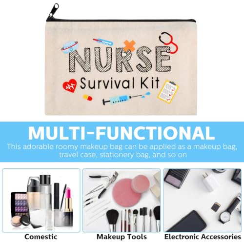 Beige Nurse Survival Kit Makeup Bags Set of 30 - Gift for Nurses & Medical Staff