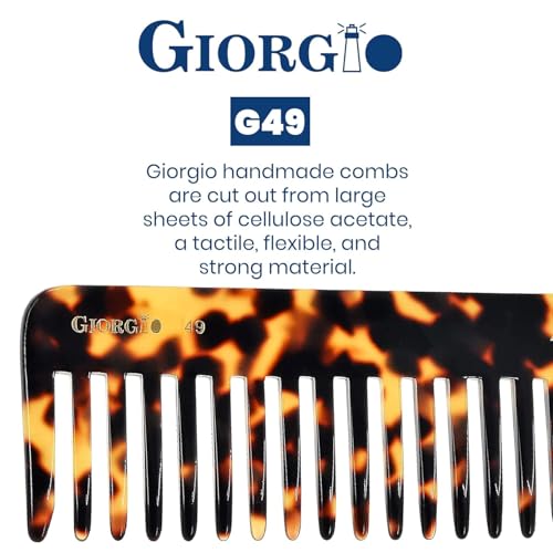 Giorgio 3 Pack Yellow Tokio Large 5.75 Inch Wide Tooth Hair Comb for Thick Wet & Dry Hair