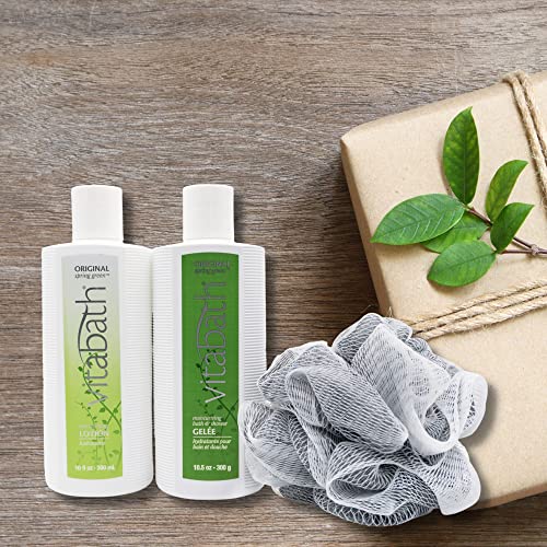 Patchouli Scent Vitabath Spring Green Body Care Set with Shower Gel Lotion & Pouf - Unisex