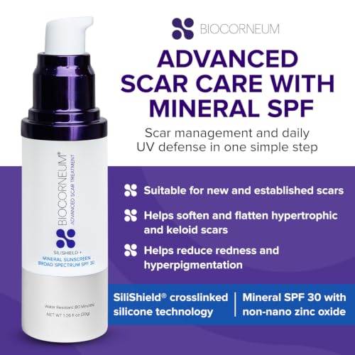 Mineral Sunscreen SPF 30 for Scar & Sensitive Skin - Water Resistant, Fast-Drying