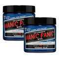 MANIC PANIC Classic Voodoo Blue Semi Permanent Hair Color - Dark Greenish Blue Hair Dye for Women & Men That Lasts 4-6 Weeks - Vegan, Ammonia & Cruelty-Free - Create & Mix Custom Shades (4oz / 2pk)