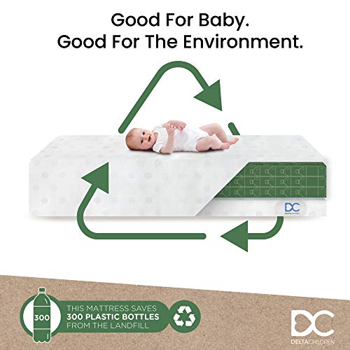 Delta Children Twinkle Galaxy Dual Sided Crib and Toddler Mattress - Waterproof & GREENGUARD Gold Certified - Made in USA - Galaxy Mattress