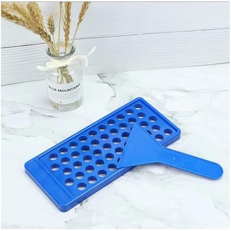 DIY Lip Balm Filling Tray and Spatula, 1 Pack with Blue Color